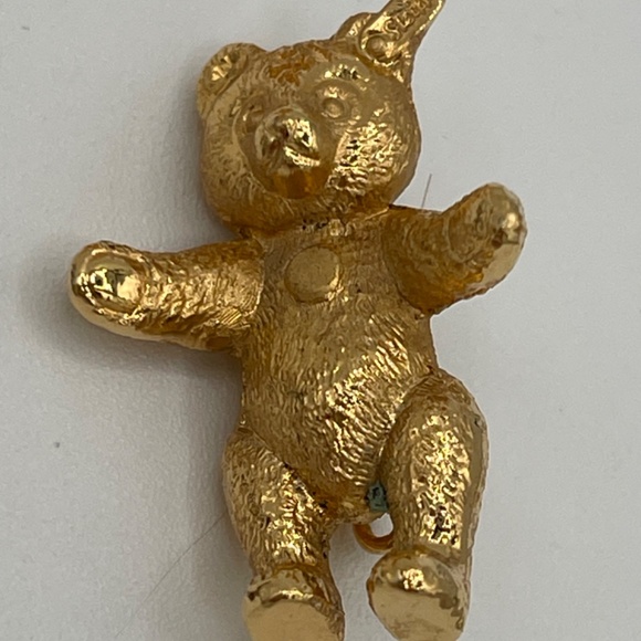 Christmas Pins Brooch Lot of 3 Nativity Tree Teddy Bear - Picture 2 of 10